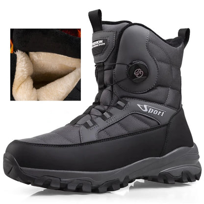 Men's Snow Boots Rotating Button
