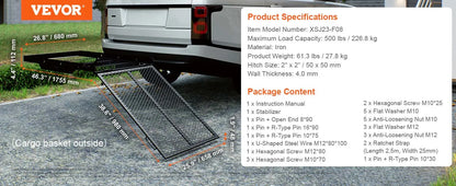Hitch Mount Wheelchair Carrier with Folding Ramp