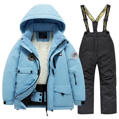 Children's Ski Suit Set Unisex, Thick Waterproof, Warm