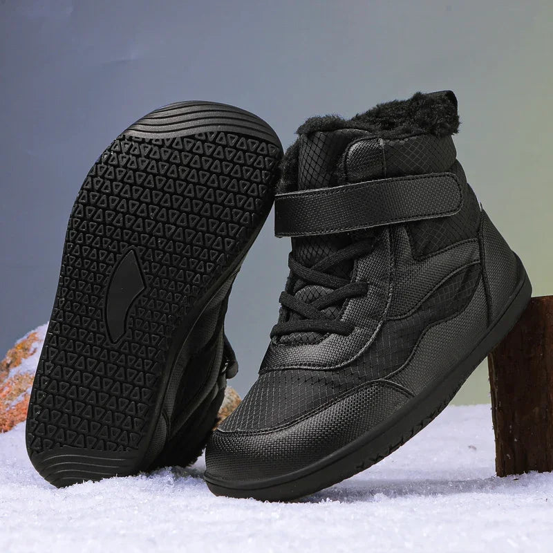 Boys/Girls Winter Snow Boots; Wide Toe Insulated Waterproof