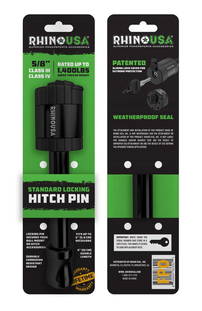 Locking Trailer Hitch Pin - Waterproof