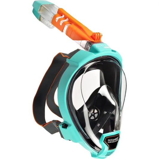 Quick Release Full Face Snorkel Mask with Snorkel