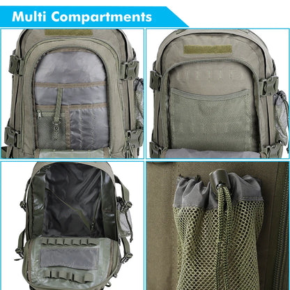LQArmy 60L Durable & Water-resistant Tactical Backpack; Unisex