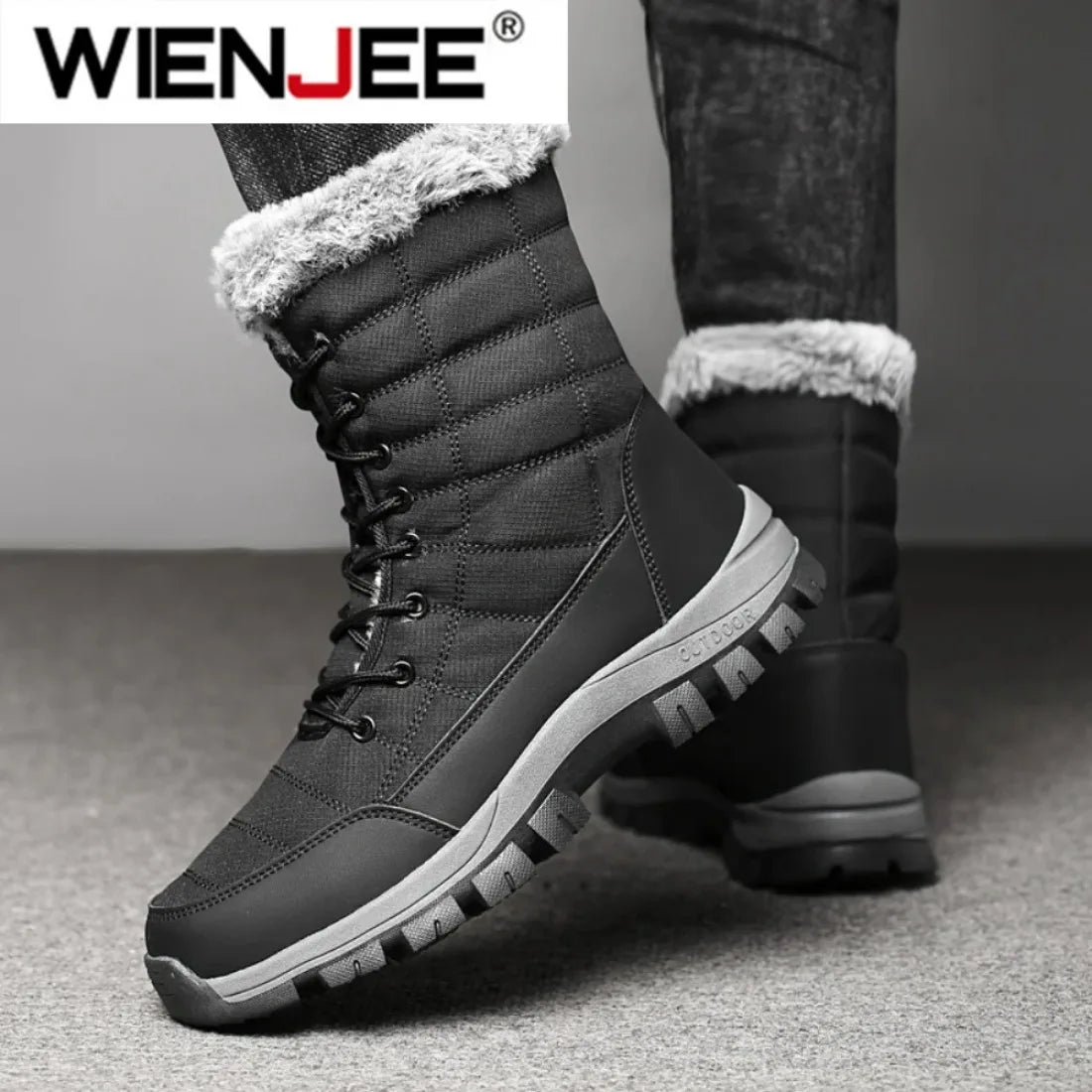 Men Cotton Boots Outdoor Snow Boots Big Size40-48