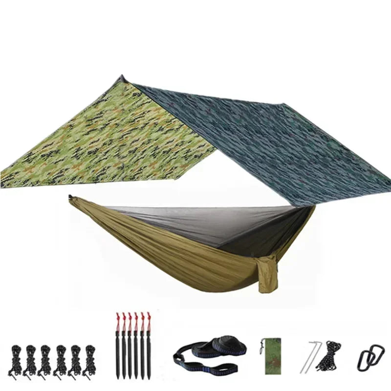 Camping Hammock with Bug Net and Rainfly Tarp