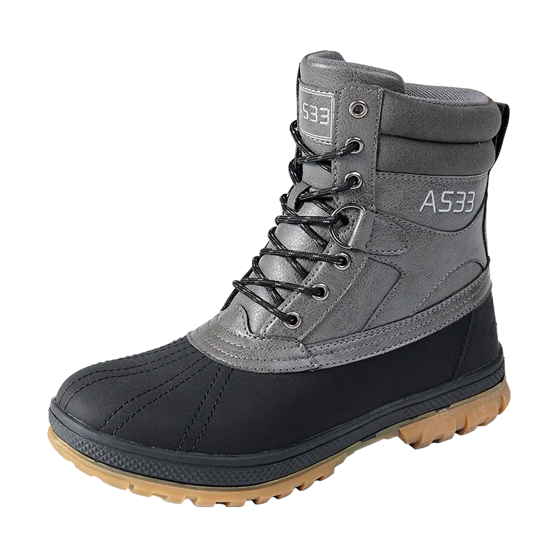 Plus Size 47 Outdoor Men Snow Boots, Waterproof Slip-Resistant