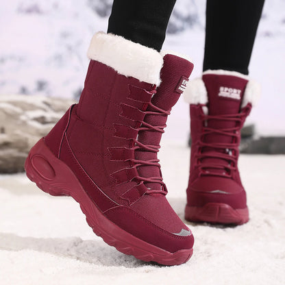 Winter Women Boots Warm Snow Boots Lace-up