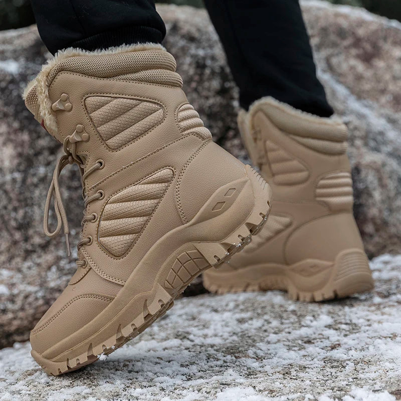Men's Winter Snow Boots, Warm and Non-Slip