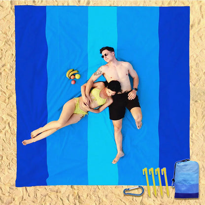 Beach Blanket, Waterproof and Sandproof Large 2-3 Adult Light Picnic Mat Travel Camping Hiking Beach Blanket 200x210cm