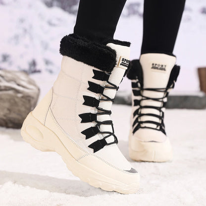 Winter Women Boots Warm Snow Boots Lace-up