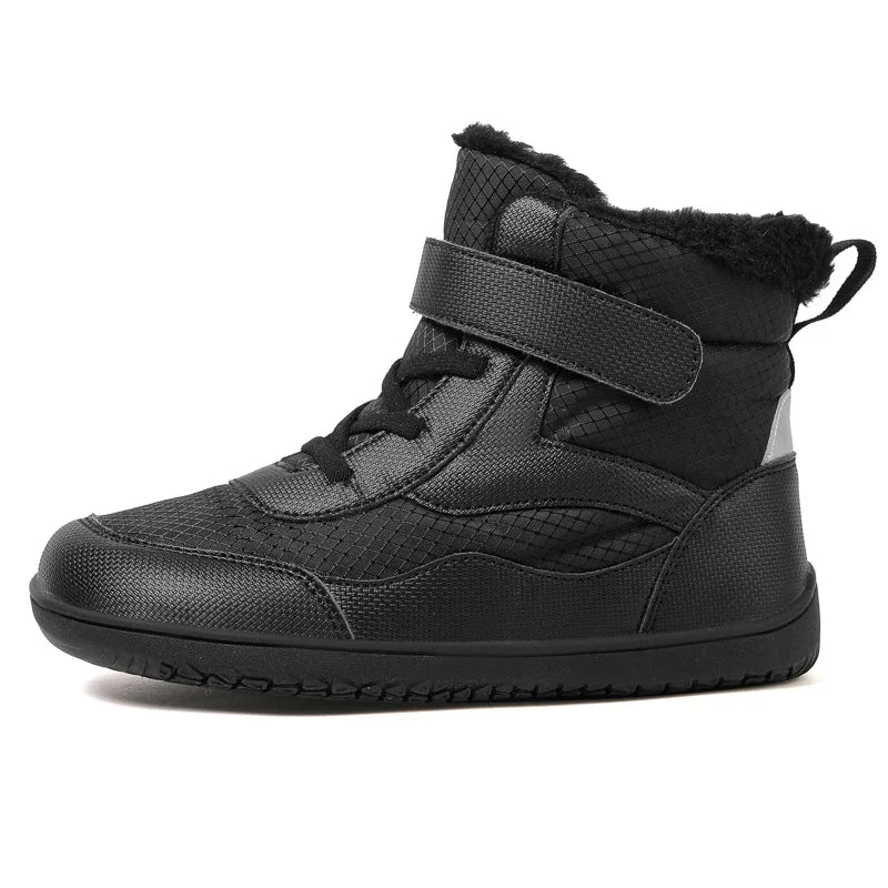Boys/Girls Winter Snow Boots; Wide Toe Insulated Waterproof