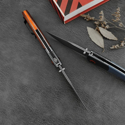 Damascus Steel Folding Pocket Knife Tactical Knife