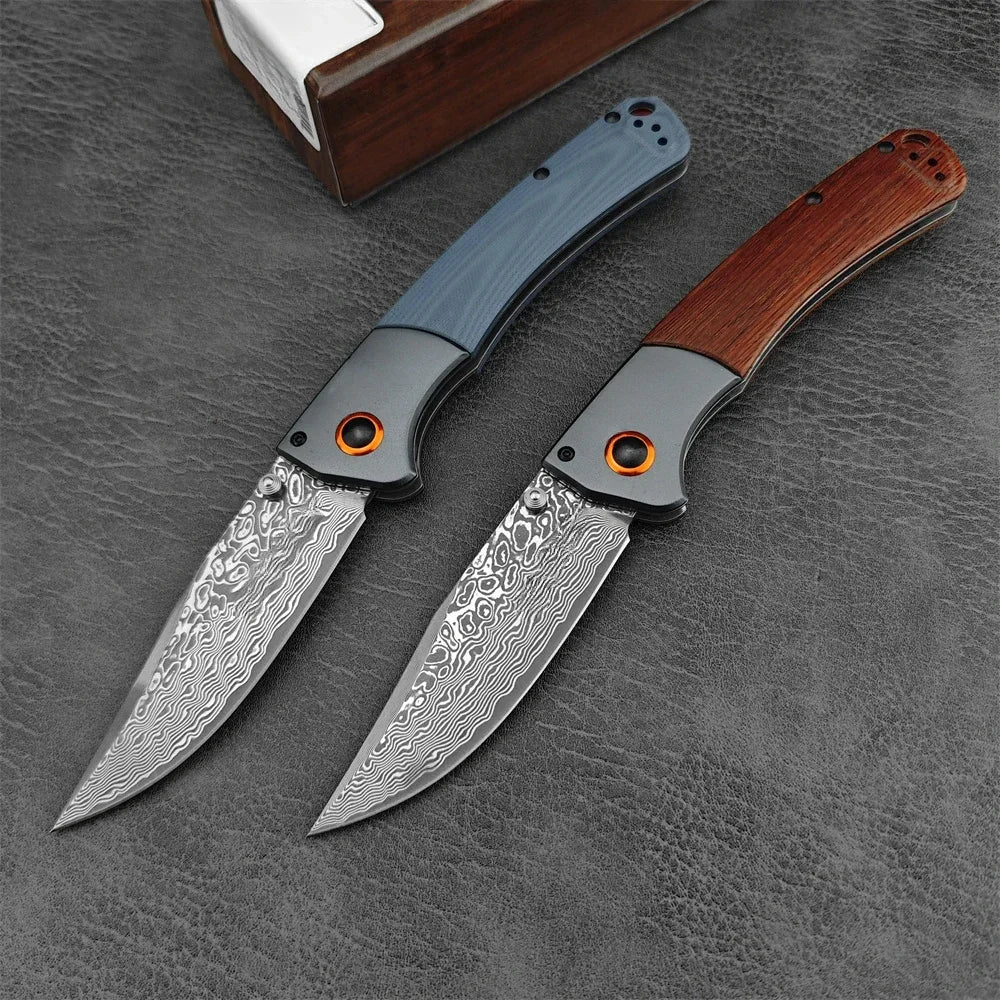 Damascus Steel Folding Pocket Knife Tactical Knife