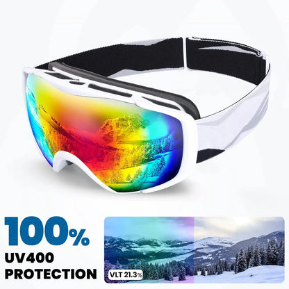 OutdoorMaster Ski Goggles with Cover Snowboard Snow Goggles OTG Anti-Fog