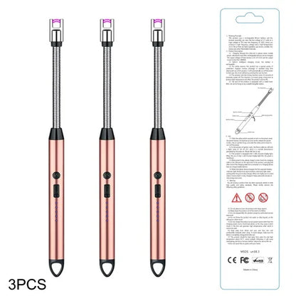 3 - Electric Lighters, Plasma Arc Rechargeable, Windproof
