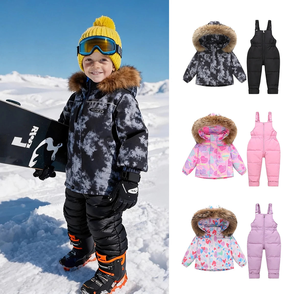 IRCOMLL Kids Ski Suits, 90% Down
