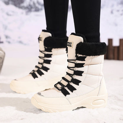 Winter Women Boots Warm Snow Boots Lace-up