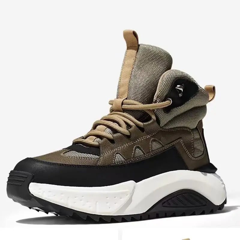 Genuine Leather Men Snow Boots, Waterproof