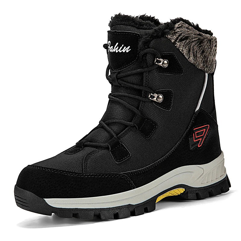 Men's Winter Snow Boots, High Top Waterproof