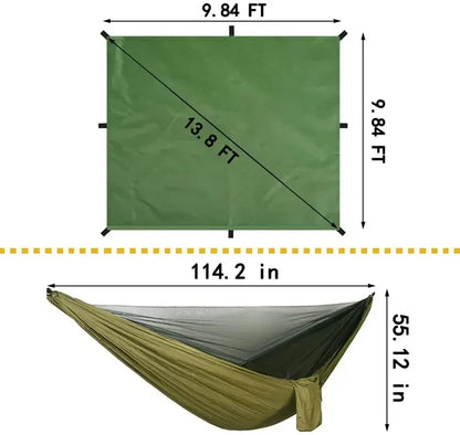 Camping Hammock with Bug Net and Rainfly Tarp