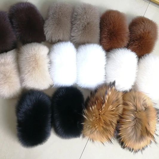100% Real Fox Fur Cuffs