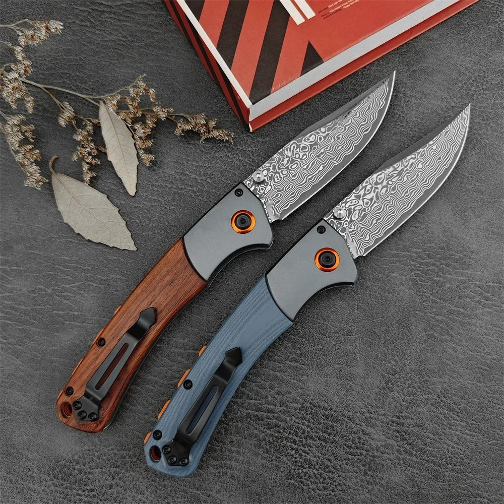 Damascus Steel Folding Pocket Knife Tactical Knife