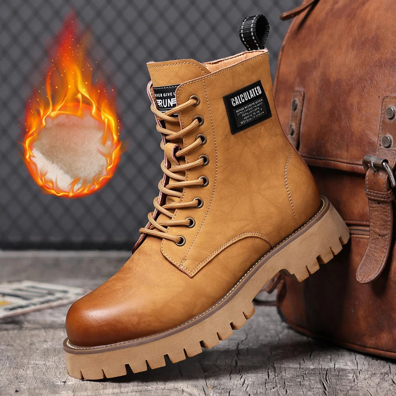 Leather Ankle Boots, Men's Leather Cowboy Boots