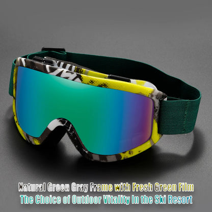 TPU Large Frame One-Piece Women Ski Goggles