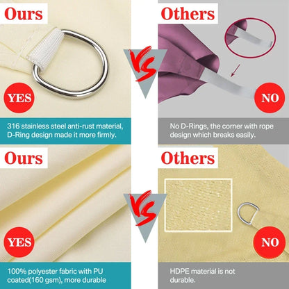 Sun Shelter Shade Awning Waterproof Camping Shade Canopy