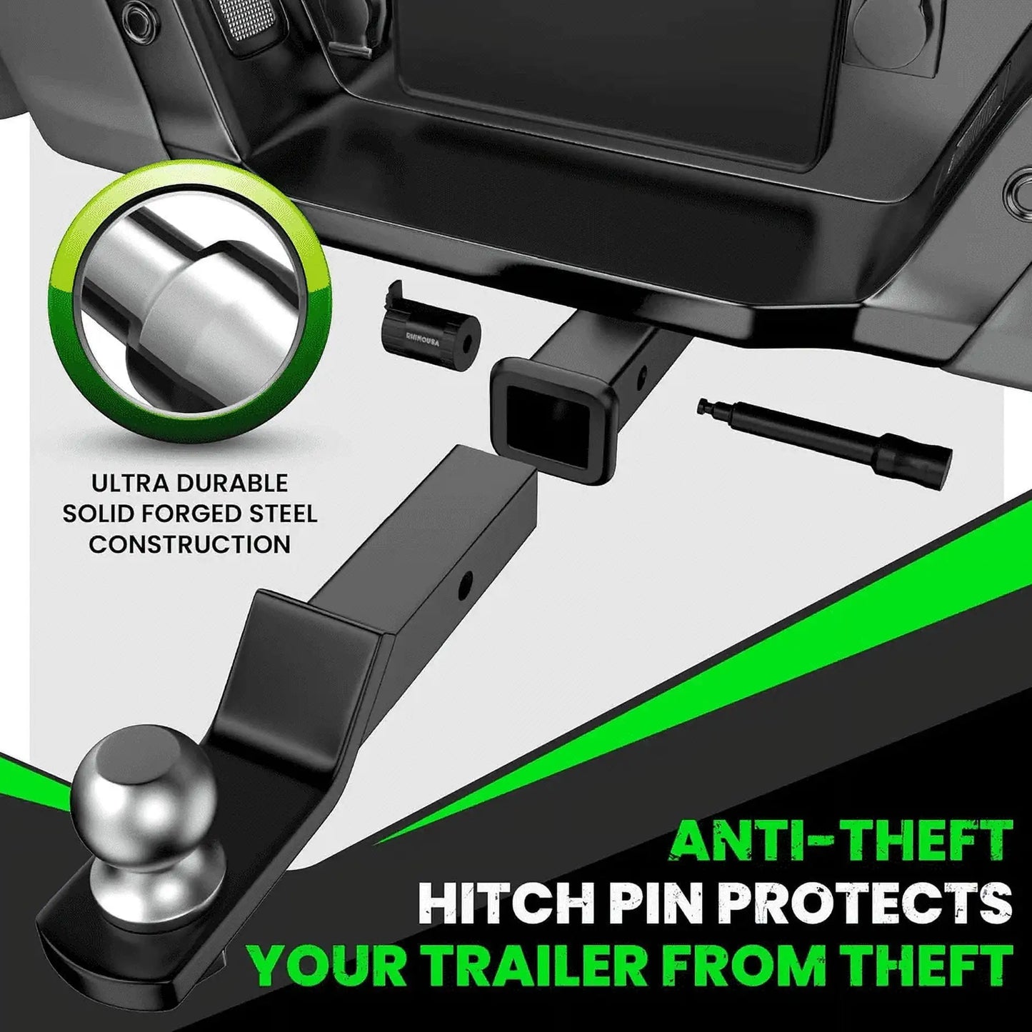 Locking Trailer Hitch Pin - Waterproof