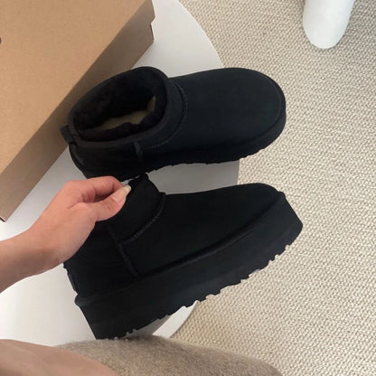 Real Sheepskin Wool Women Snow Boots