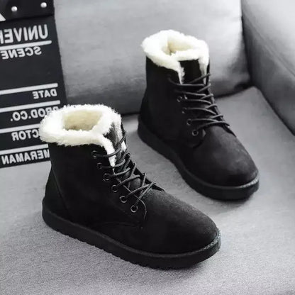Winter Student Snow Boot, Short Tube Warm Lace-up