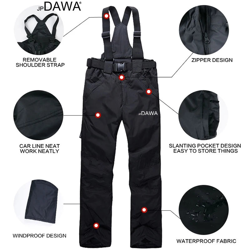 Ski Suit Men, 90% White Goose Down, Snowboarding