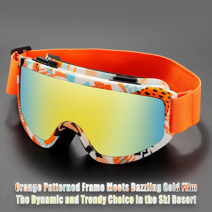 TPU Large Frame One-Piece Women Ski Goggles