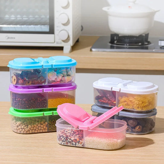 Dual-Compartment Food Storage Container