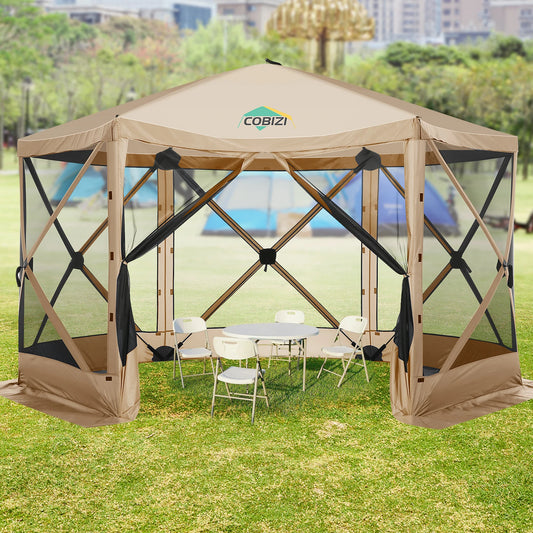 12x12ft Pop-Up Gazebo Screen Tent Mosquito Netting