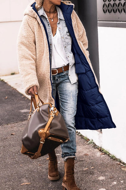 Plus Size Women's Winter Coat Fleece Jacket Hooded