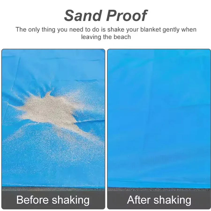 Beach Blanket, Waterproof and Sandproof Large 2-3 Adult Light Picnic Mat Travel Camping Hiking Beach Blanket 200x210cm