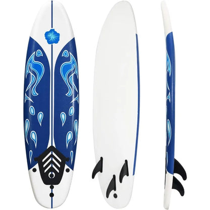 6' Surfboard Beginner Board for Kids, Foamier Board with Removable Fins