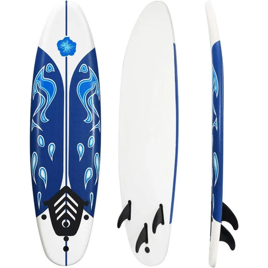 6' Surfboard Beginner Board for Kids, Foamier Board with Removable Fins