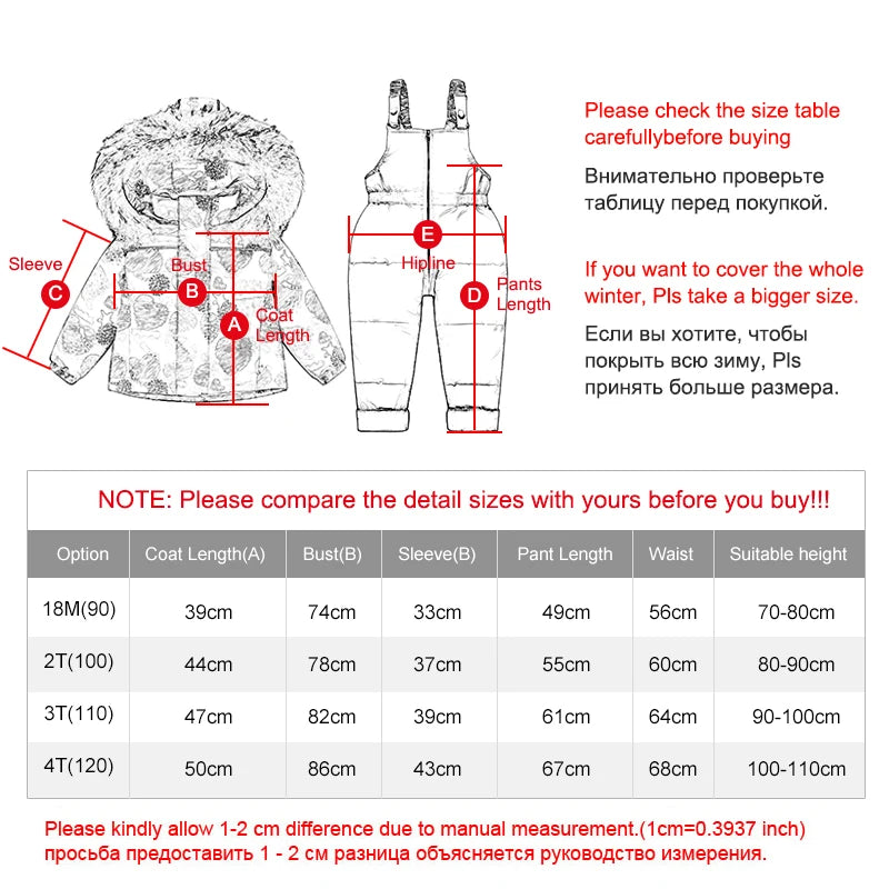 IRCOMLL Kids Ski Suits, 90% Down