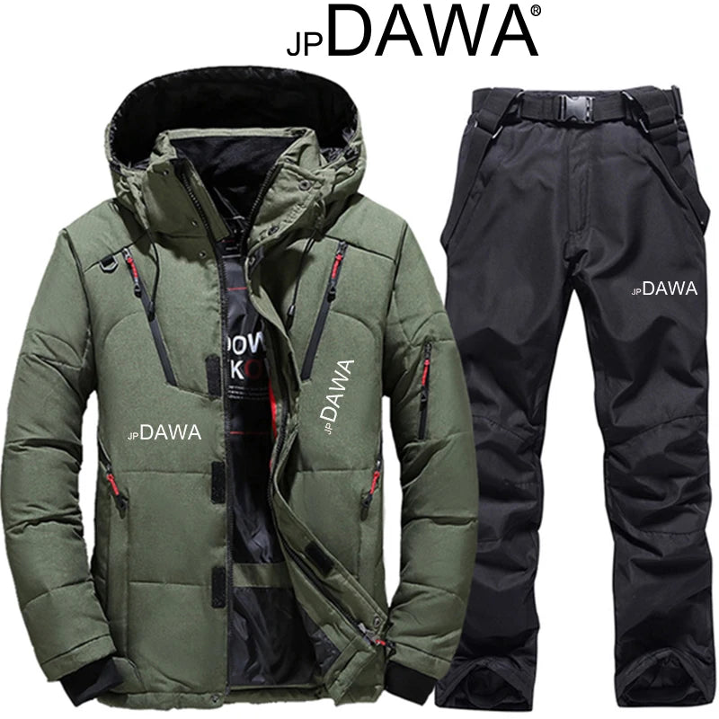 Ski Suit Men, 90% White Goose Down, Snowboarding