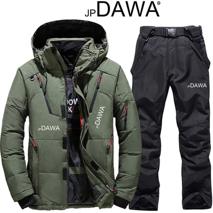 Ski Suit Men, 90% White Goose Down, Snowboarding