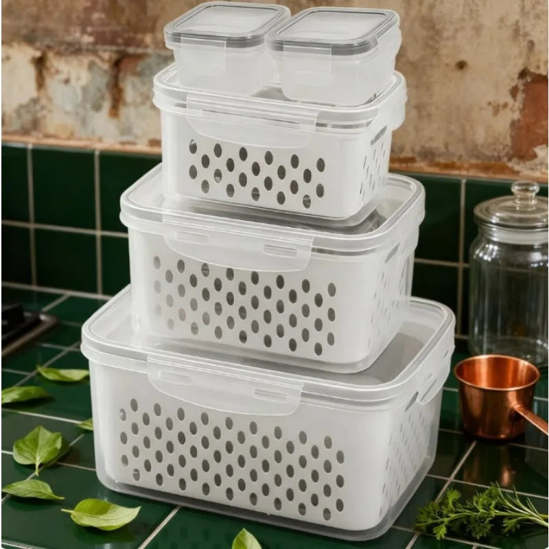 13pcs/set Reusable Plastic Food Storage Containers