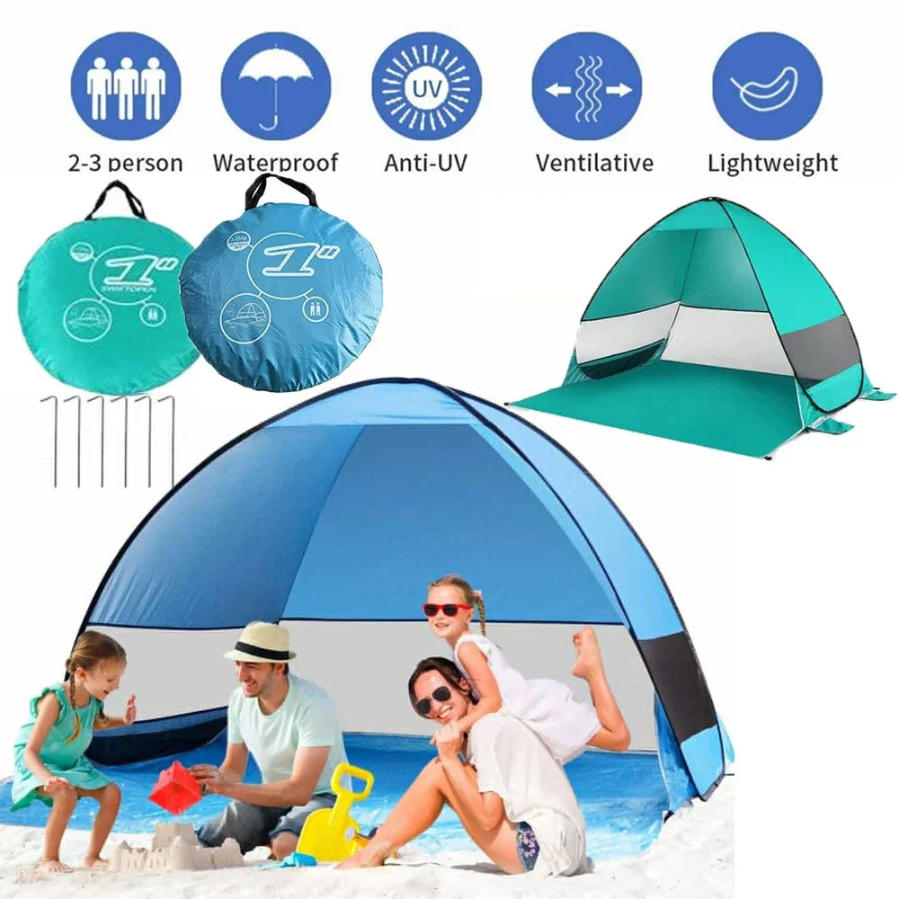 Beach Tent Camping Shade Sun Shelter Pop-Up Tent