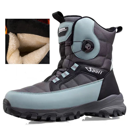 Men's Snow Boots Rotating Button
