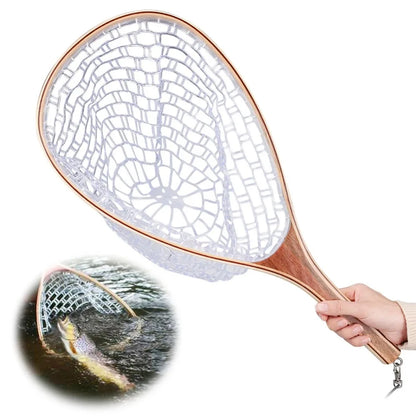 Fish Net with Clear Rubber Mesh Netting Catch and Release