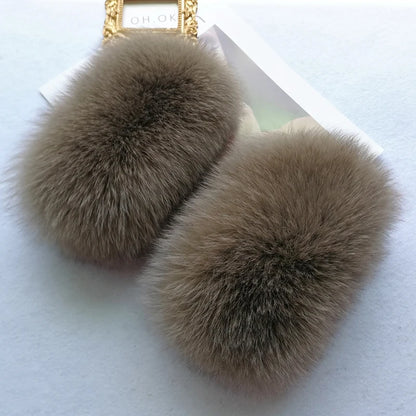 100% Real Fox Fur Cuffs