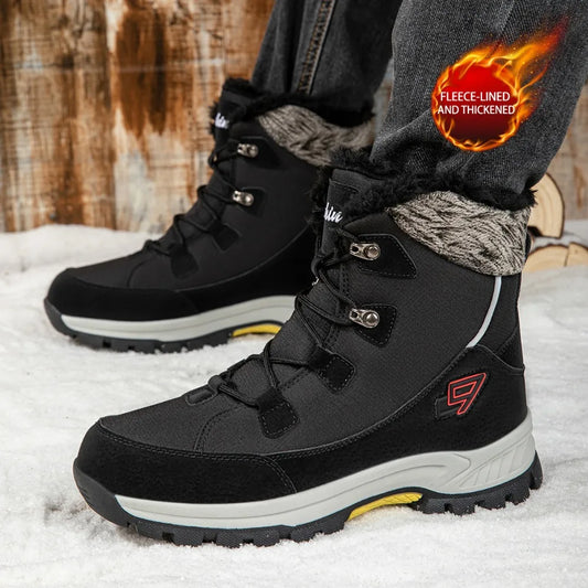 Men's Winter Snow Boots, High Top Waterproof