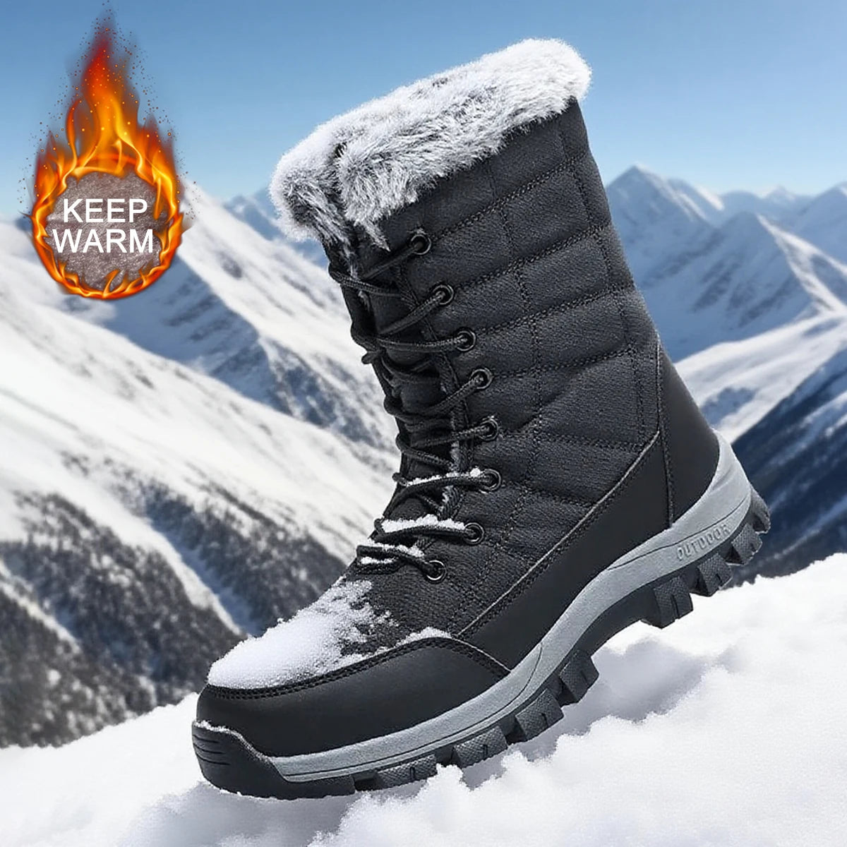 Winter Men's Snow, Anti Slip Outdoor Hiking Boots